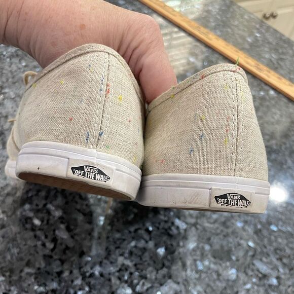 Vans Authentic Lo Pro Speckled Canvas Sneakers Size 10 - Picture 5 of 8